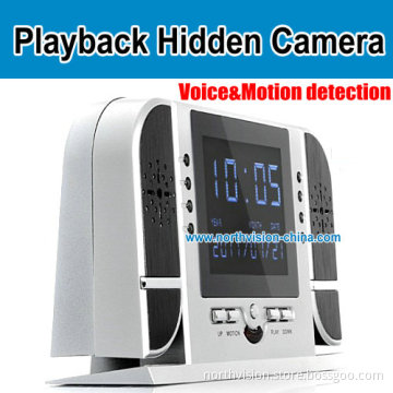 Alarm Clock Camera Motion and Voice Detection Nightvision and Playback, 1280X720 (ND-668)
